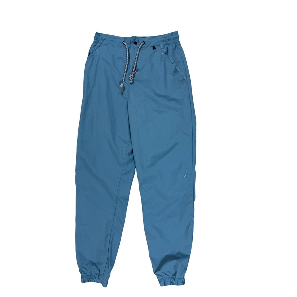 Gymshark Mens S Blue Athletic Joggers Nylon Mesh Lined Running Training Pants